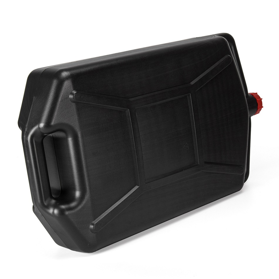 8L Plastic Engine Oil Fuel Coolant Change Catch Drain Tray Pan Storage Container In Black With Red Cap