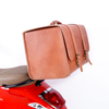 Vespa Brown Leather Top Bag Big Size