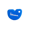 Vespa Parts White Silicone Key Case on Blue Background