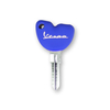 Vespa Parts White Silicone Key Case on Blue Background