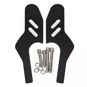 Motorcycle Passenger Extensions Extended Footrest Footpeg for Vespa GTS GTV 200 250 300 300ie In Black