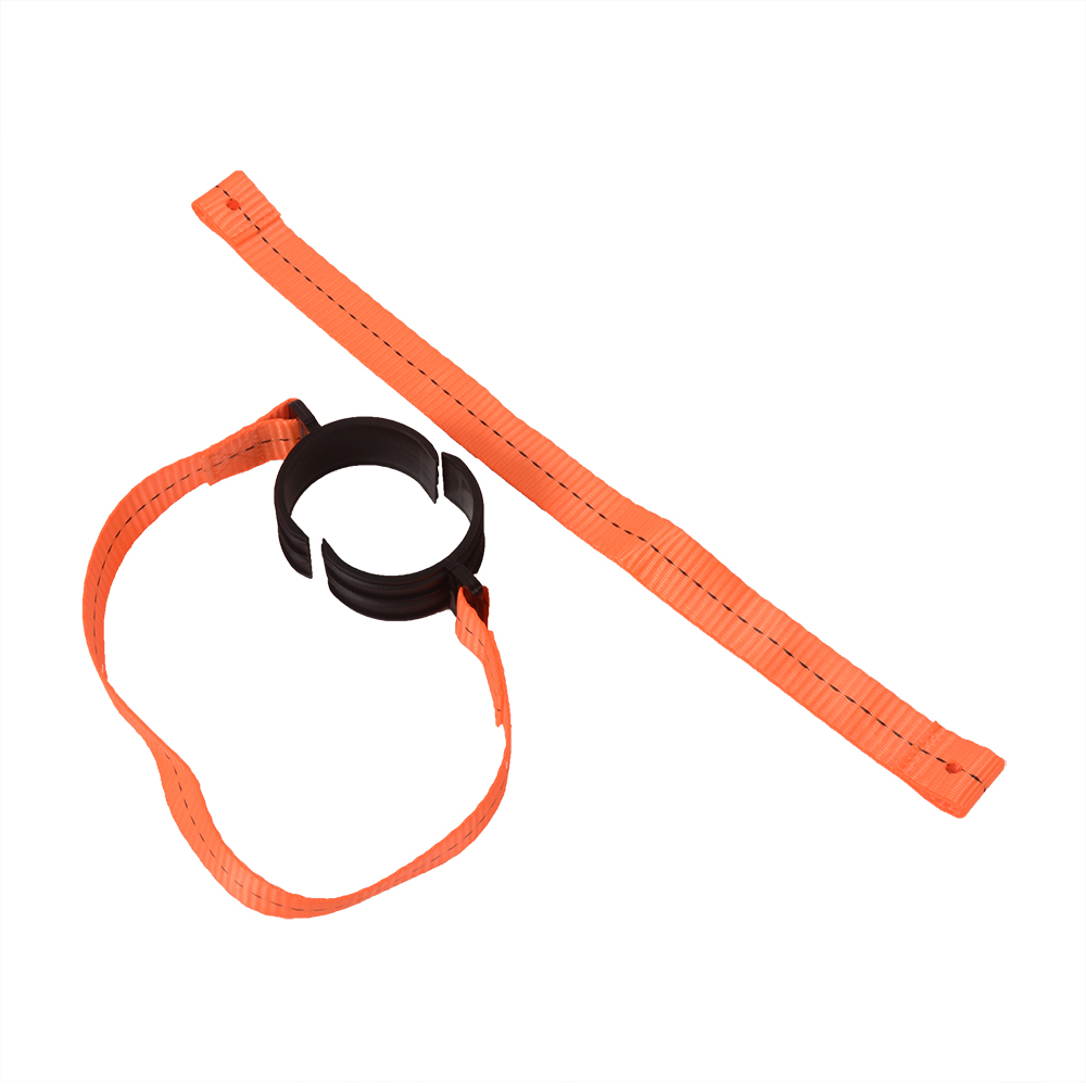 Motorcycle rescue tool rescue trailer with front and rear fastening rope