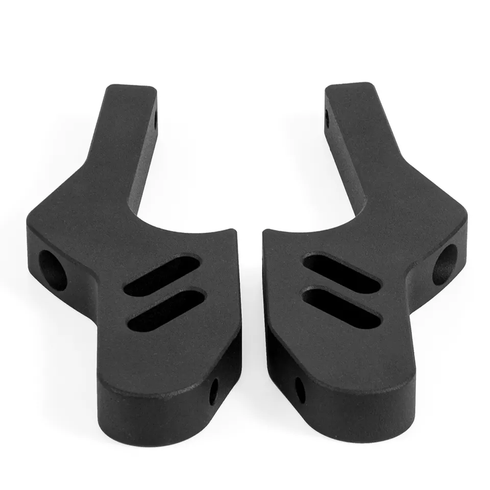 Motorcycle Passenger Extensions Extended Footrest Footpeg for Vespa GTS GTV 200 250 300 300ie In Black