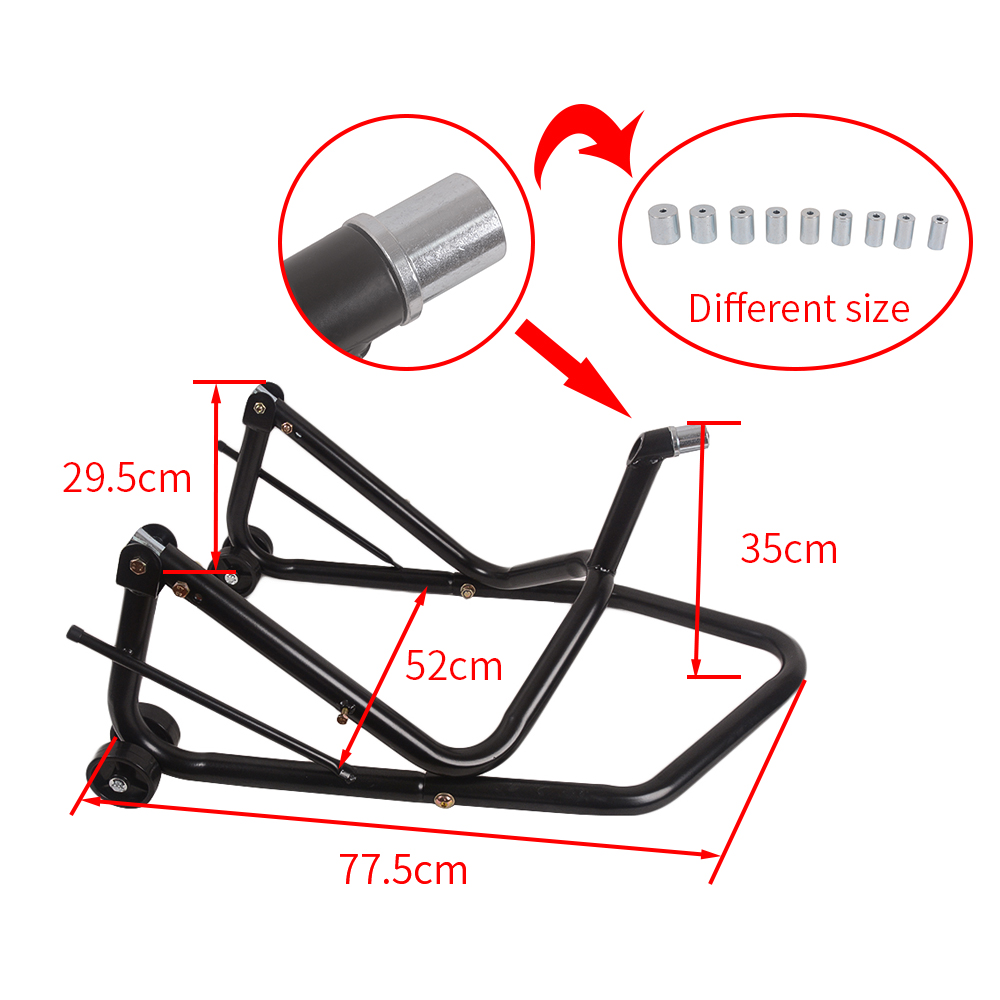 Adjustable Steel Head lift stand with pin adapter HEAVY DUTY MOTORCYCLE MOTORBIKE FRONT HEAD LIFT STAND