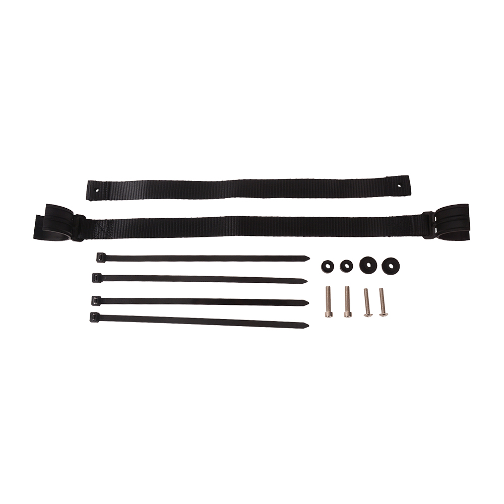 Motorcycle rescue tool rescue trailer with front and rear fastening rope