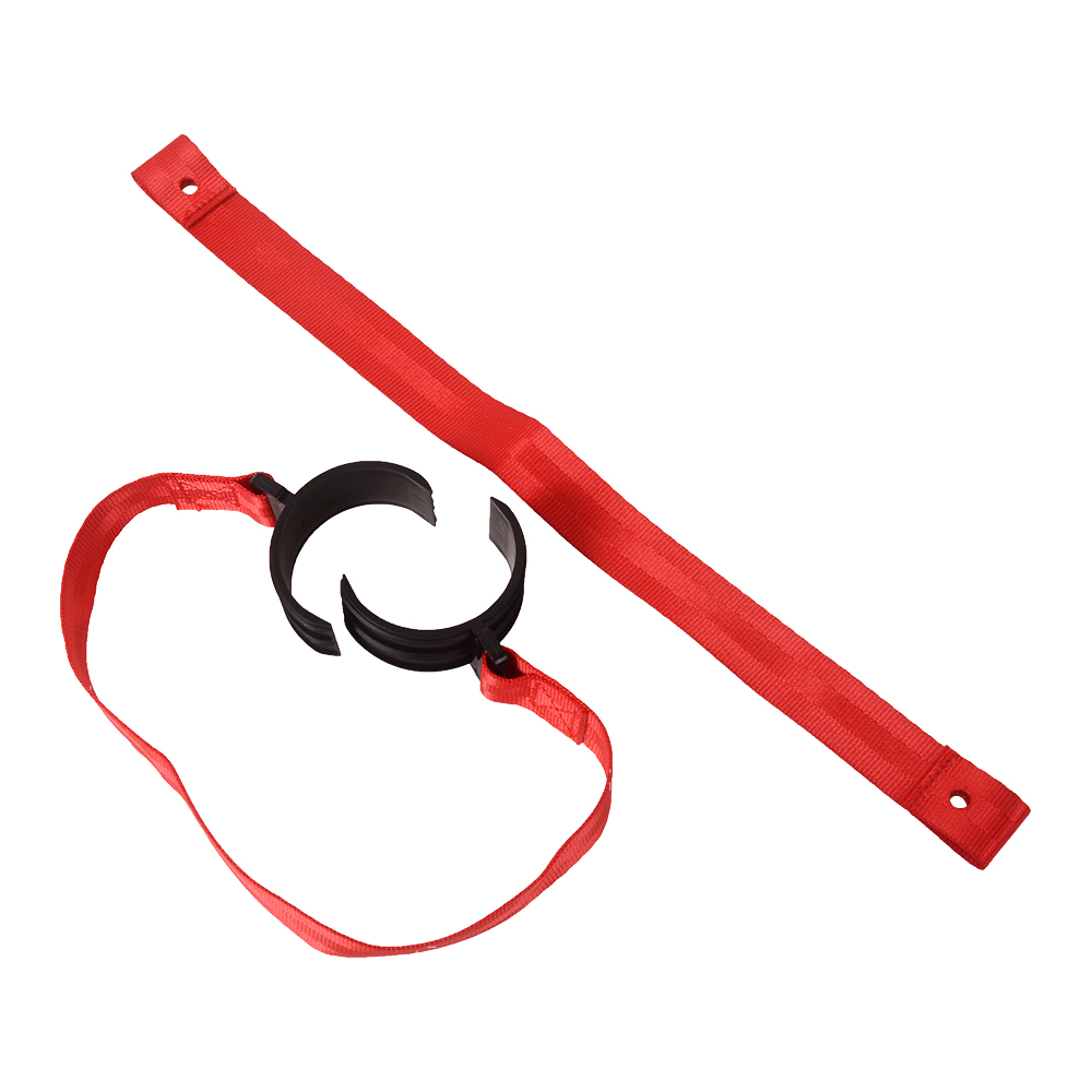 Motorcycle rescue tool rescue trailer with front and rear fastening rope