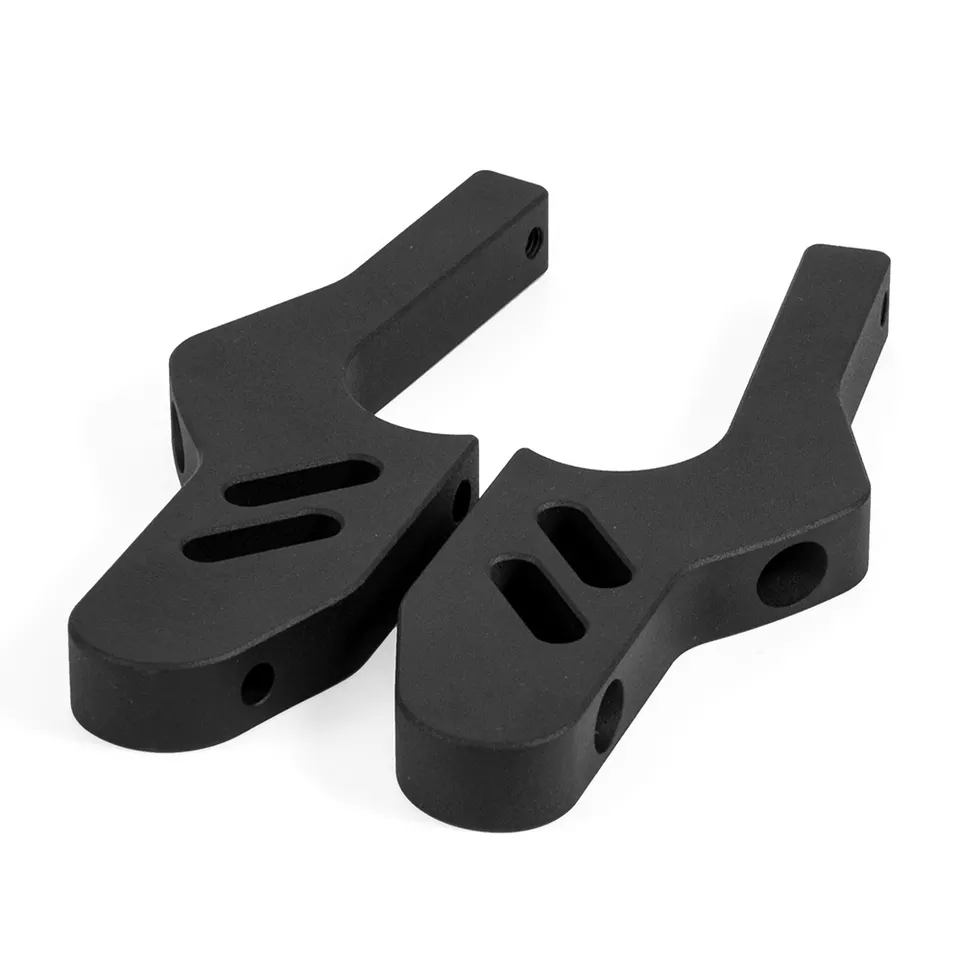 Motorcycle Passenger Extensions Extended Footrest Footpeg for Vespa GTS GTV 200 250 300 300ie In Black