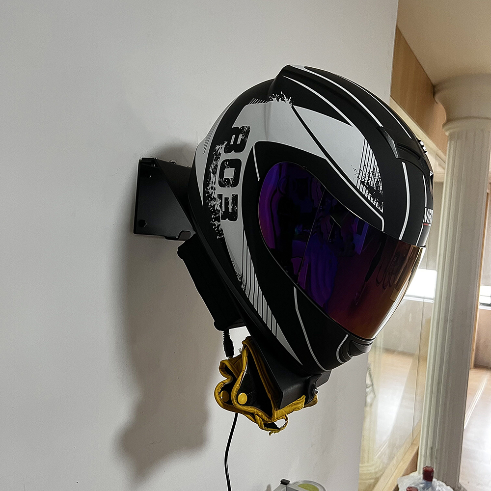 New Design Motorcycle Helmet Hook Motorcycle Accessories Helmet Holder with Dryer Fan