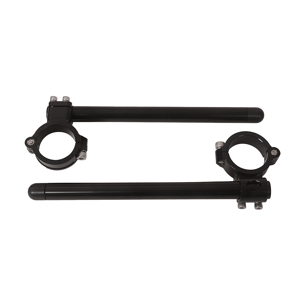 Motorcycle Tools Black And Silver Clip Ons Closed Style