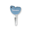 White Silicone Motorcycle Key Case on Light Blue Background