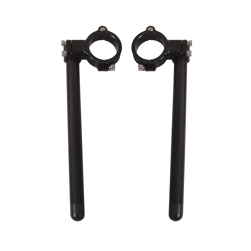 Motorcycle Tools Black And Silver Clip Ons Closed Style