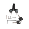Motorcycle helmet lock with double hooks
