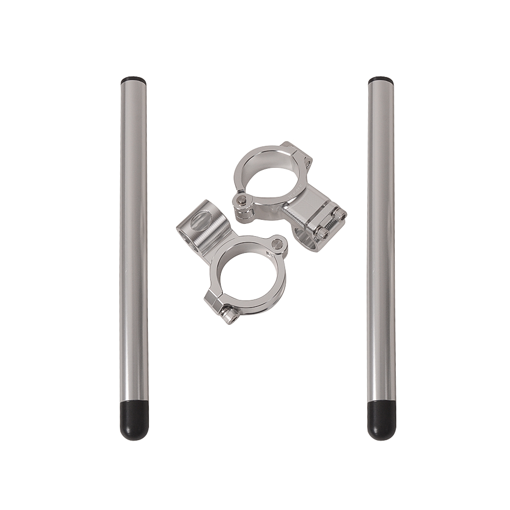 Motorcycle Tools Black And Silver Clip Ons Closed Style