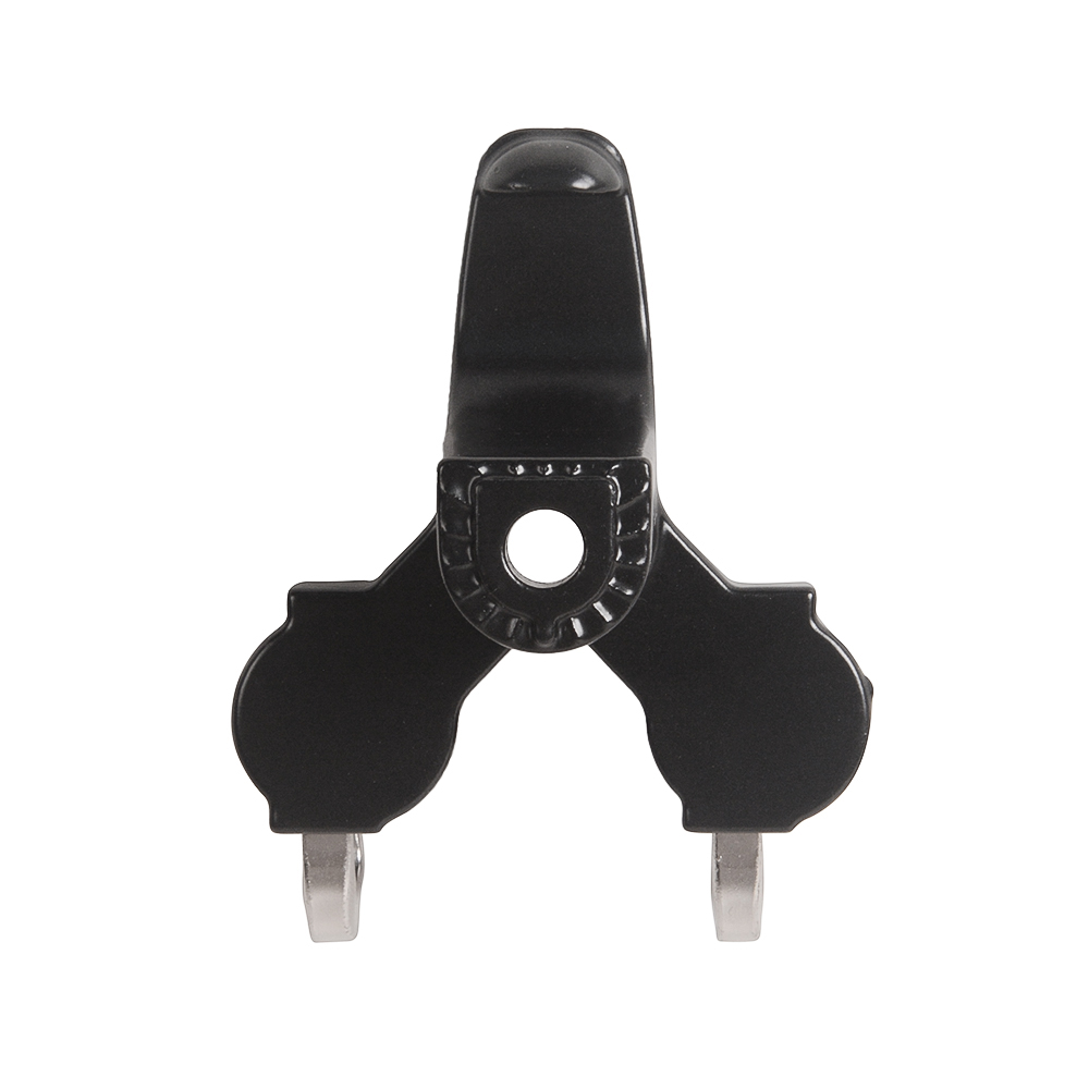 Motorcycle helmet lock with double hooks