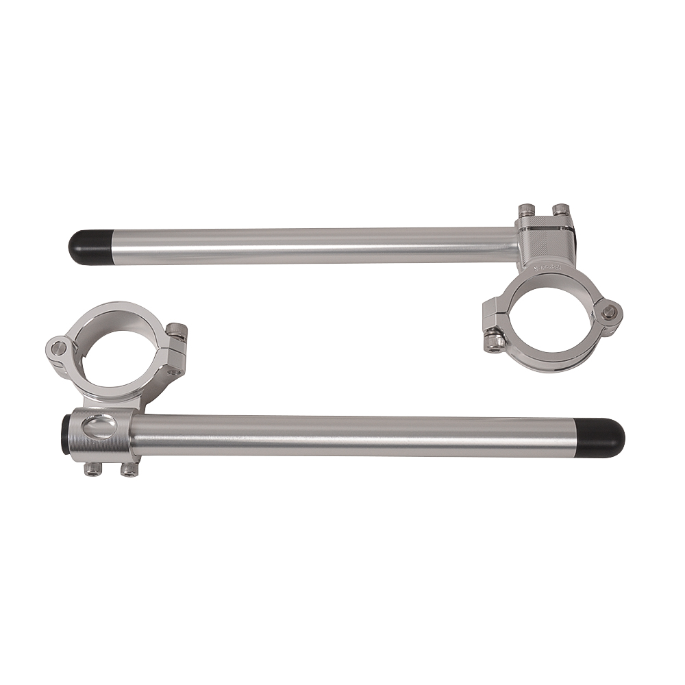 Motorcycle Tools Black And Silver Clip Ons Closed Style