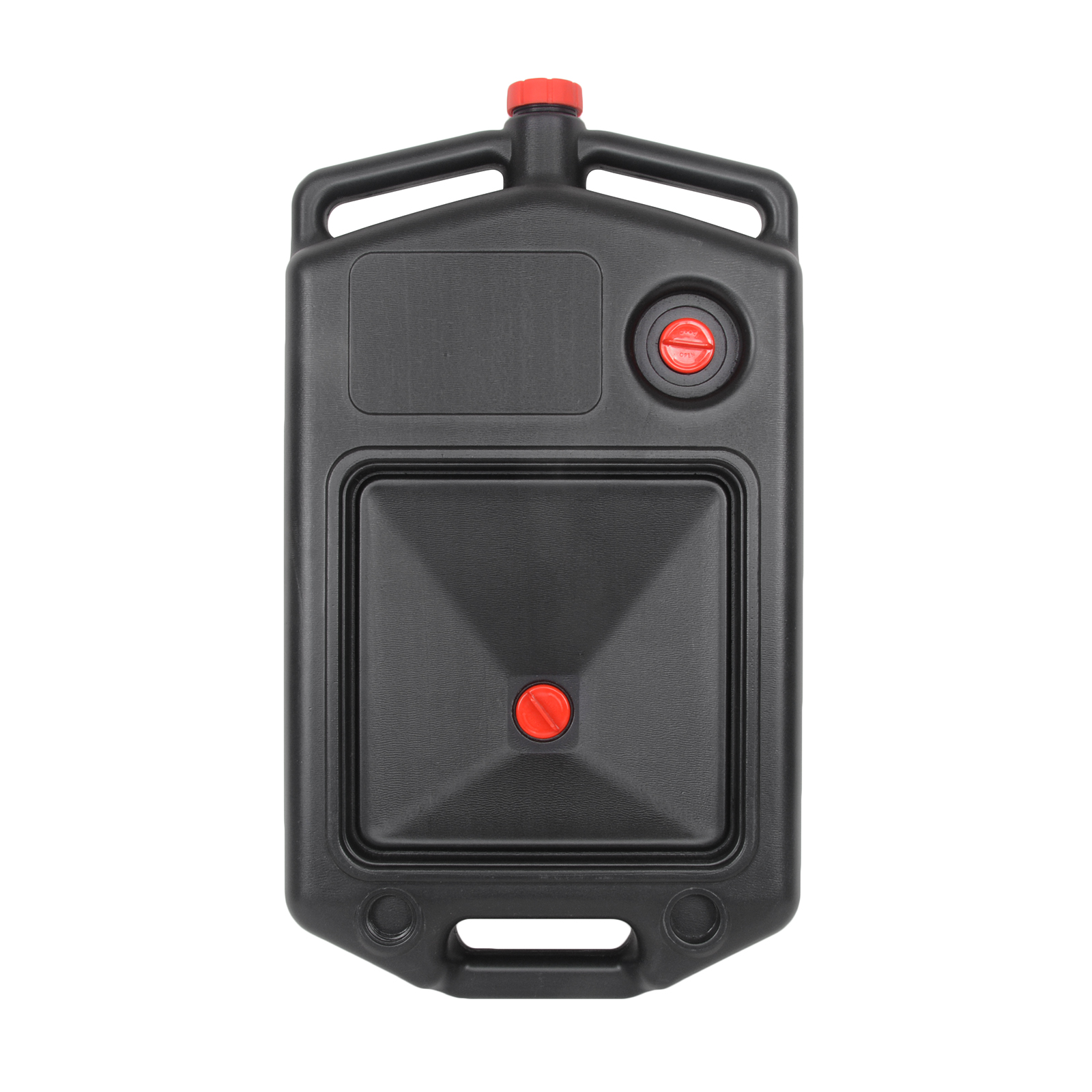 Motorcycle Plastic 8L Oil Drain Pan Black with Red Cap