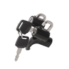 Motorcycle helmet lock with double hooks