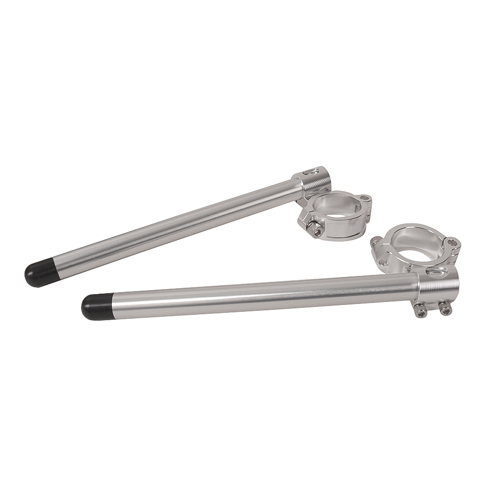 Motorcycle Tools Black And Silver Clip Ons Closed Style